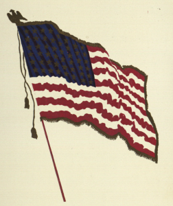 Flag drawing included in The Message of 1918